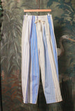 Pantalone Jogger Cotton-Silk Barrè di Phisique du Role con nuance bianche e blu Unisex