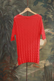 Top Crinckle Damier di Phisique du Role nella vibrante tonalità Red da Donna