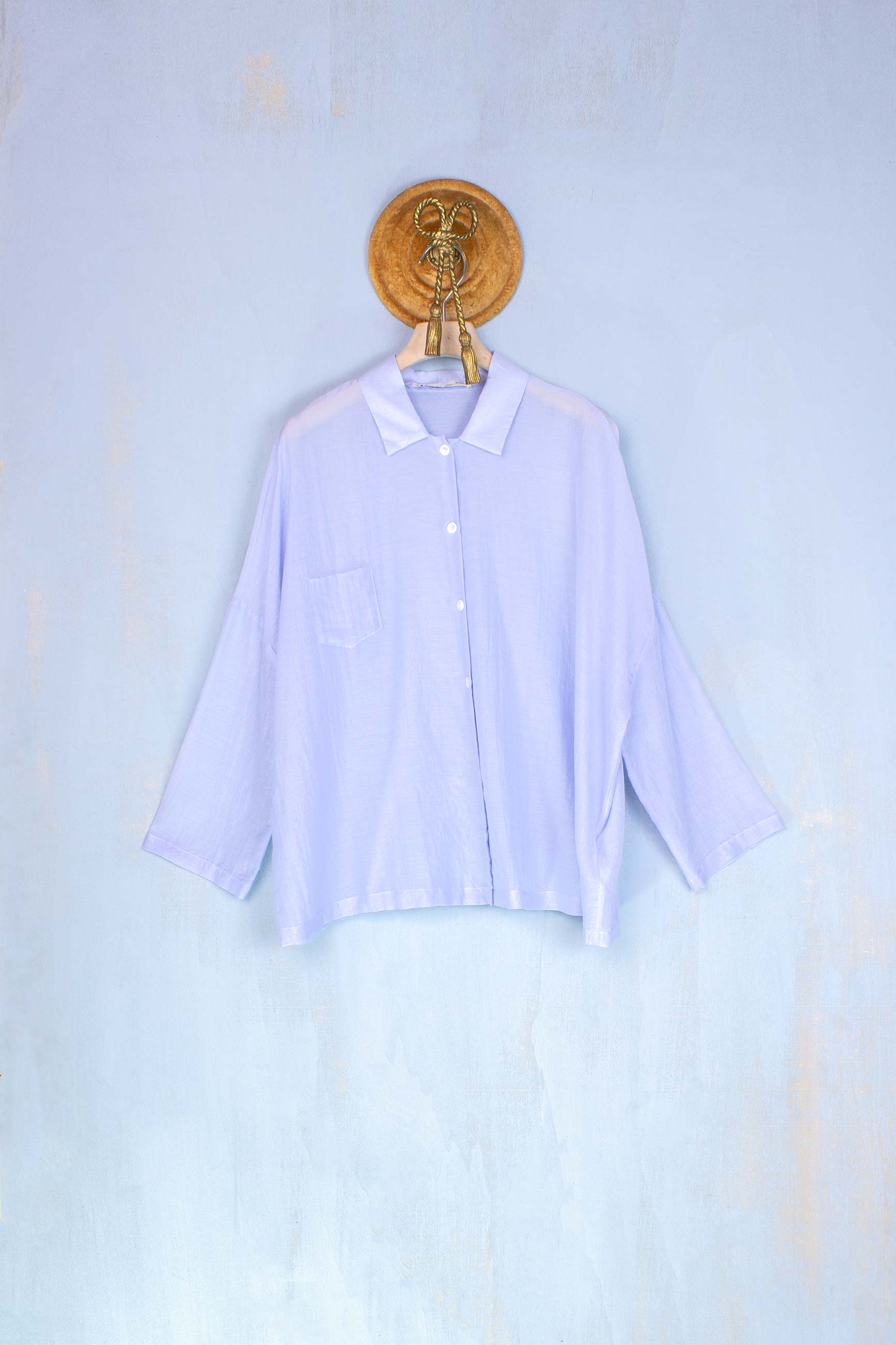 Phisique du role camicia in cotone da donna color azzurro