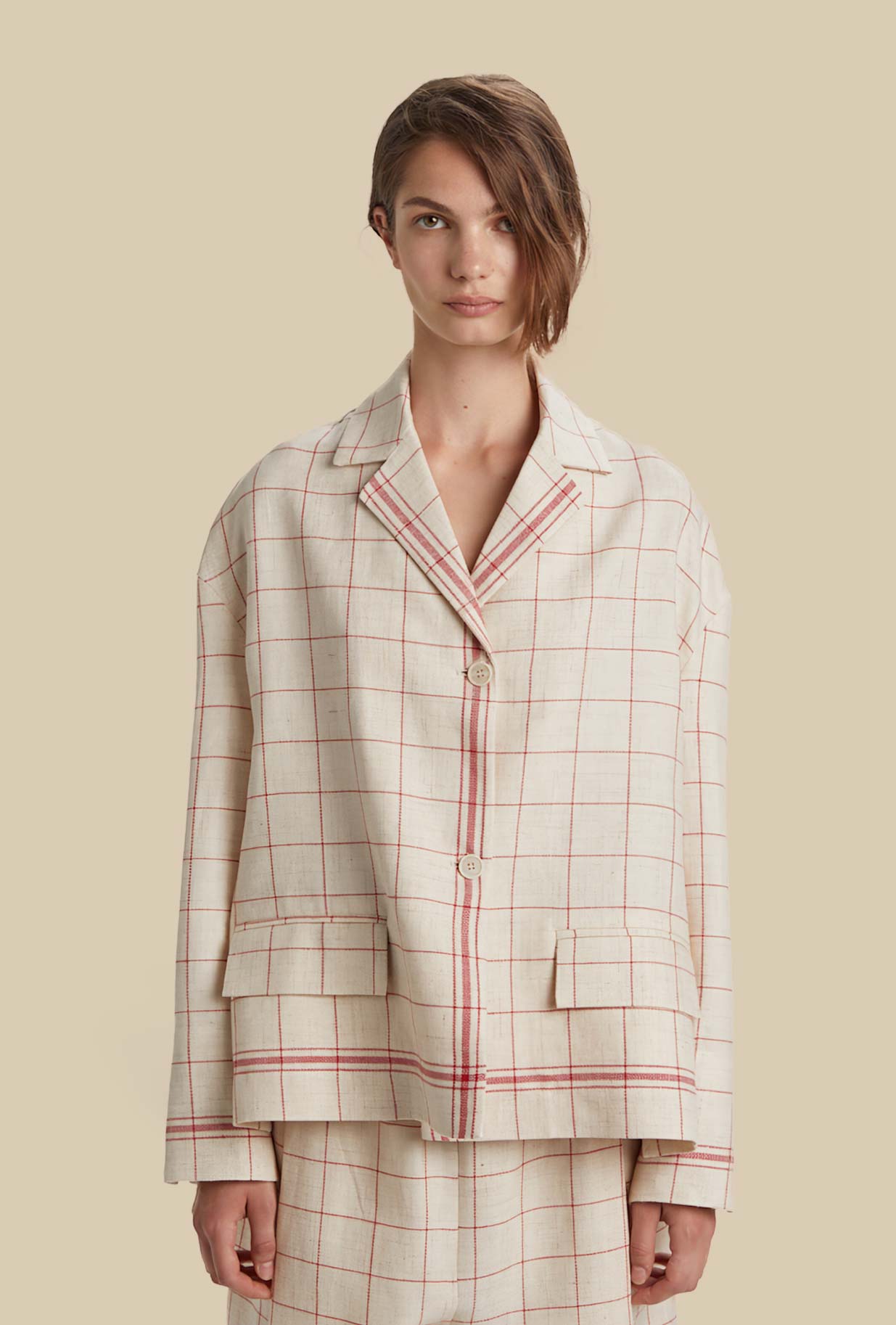 Giacca di Phisique du Role caratterizzata da una raffinata fantasia Check da donna