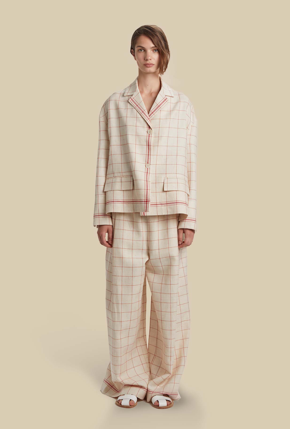 Giacca di Phisique du Role caratterizzata da una raffinata fantasia Check da donna