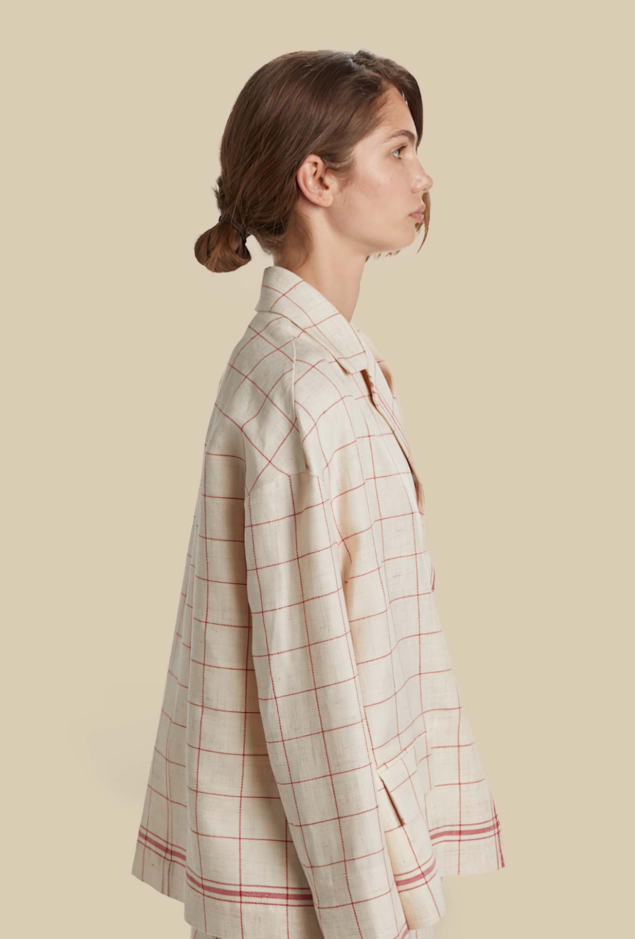 Giacca di Phisique du Role caratterizzata da una raffinata fantasia Check da donna