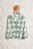 Giacca Doppiopetto Check Cram-Emerald