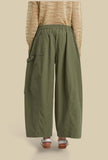 Pantalone jogger banana in cotone ripstop color verde militare primavera estate 2026