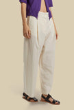 Pantalone Tokyo Natural di Phisique du Role realizzato in cotone nella tonalità Milk da donna