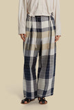 Pantalone Tokyo Tumbler Linen di Phisique du Role avvolto in un raffinato motivo Squared da donna