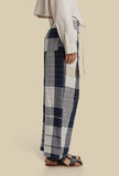 Pantalone Tokyo Tumbler Linen di Phisique du Role avvolto in un raffinato motivo Squared da donna