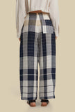 Pantalone Tokyo Tumbler Linen di Phisique du Role avvolto in un raffinato motivo Squared da donna