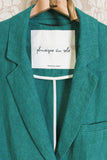 spolverino in lino di phisique du role donna color emerald ss24