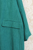 spolverino in lino di phisique du role donna color emerald ss24