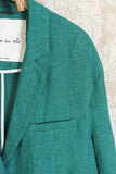 spolverino in lino di phisique du role donna color emerald ss24