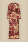 Abito Lungo in Seta Toile De Jouy Coral