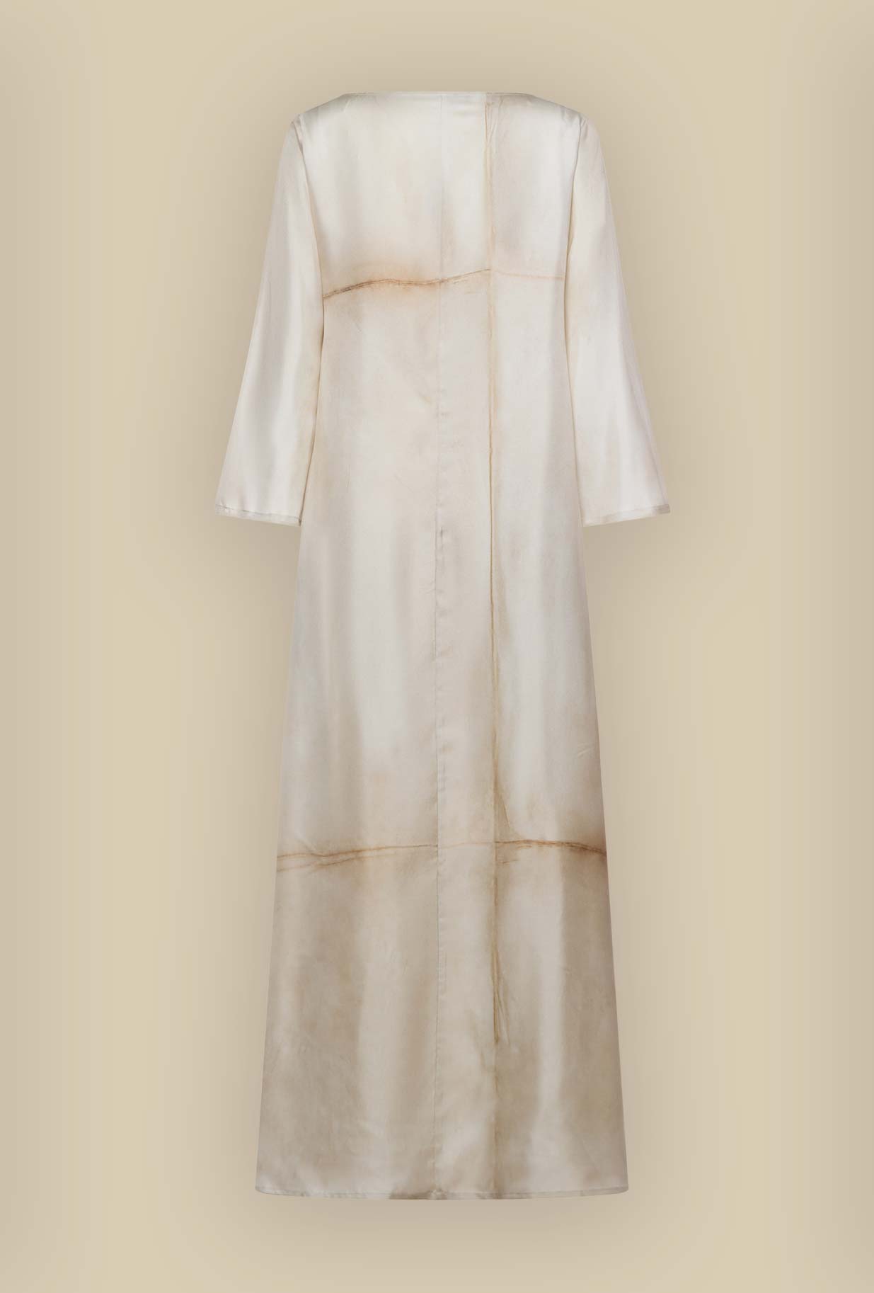 Abito Kaftan in pura seta Botanica Lilium firmato Pierre Louis Mascia