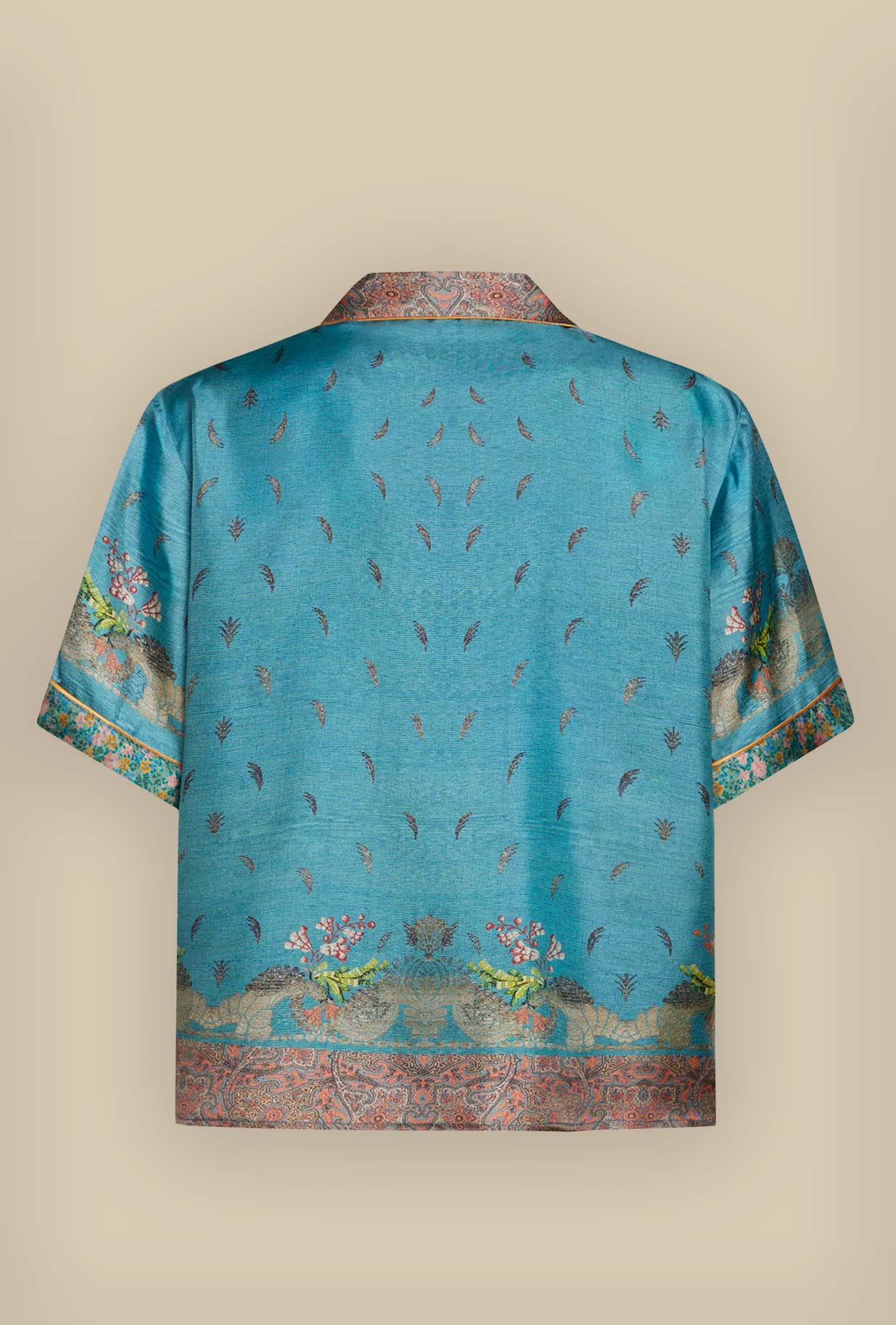 Camicia Bowling in seta Côte d’Azur Dream di Pierre Louis Mascia