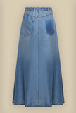 Gonna in Seta Denim