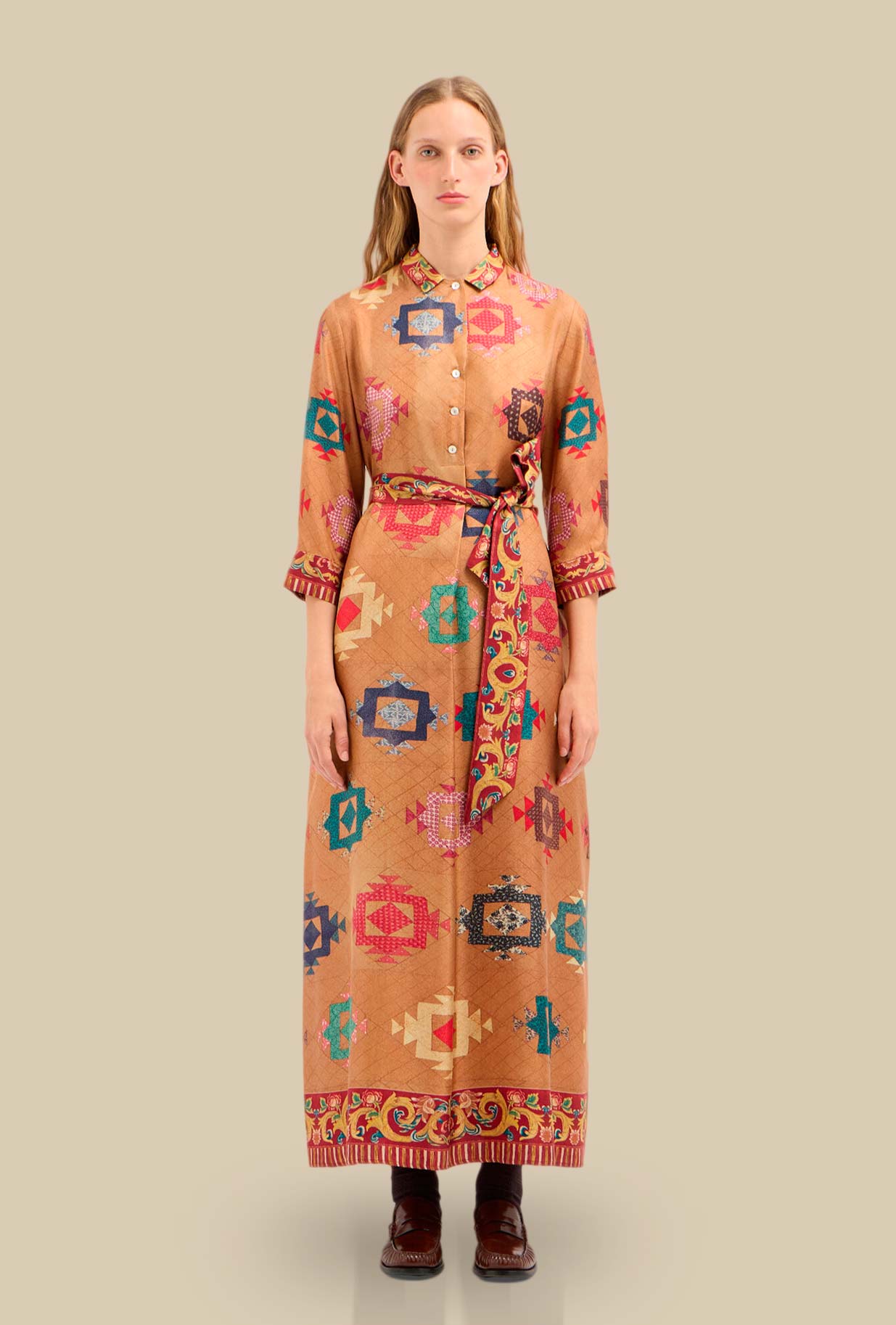 Abito Chemisier in Seta Kilim Romance di Pierre Louis Mascia da Donna