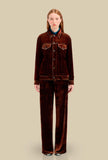 Giacca Velvet Denim Tobacco firmata Pierre Louis Mascia da Donna