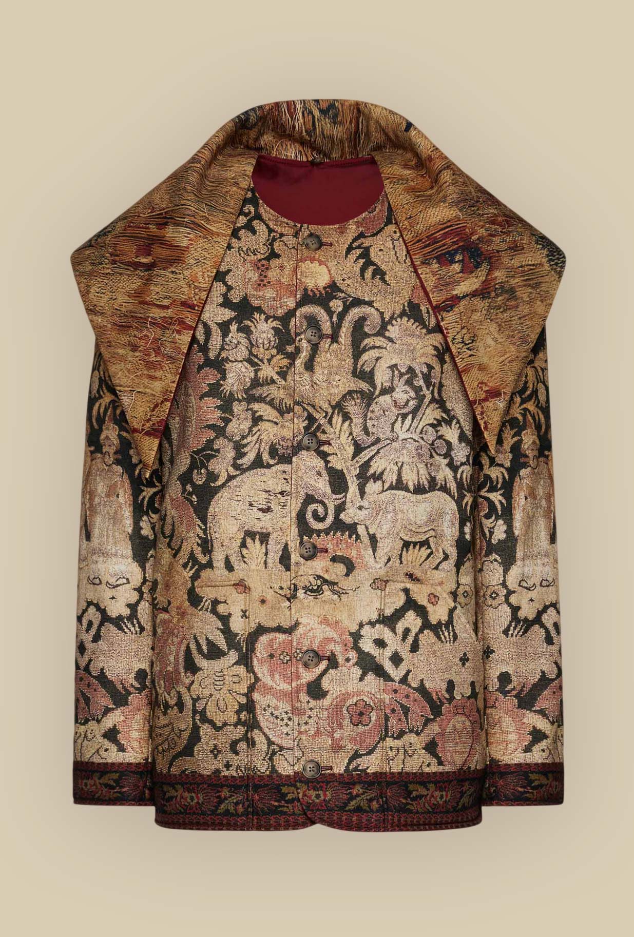 Giacca in Lana Oriental Kalamkari firmata Pierre Louis Mascia da Uomo