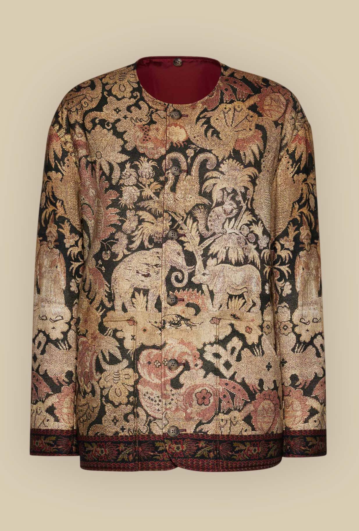 Giacca in Lana Oriental Kalamkari firmata Pierre Louis Mascia da Uomo