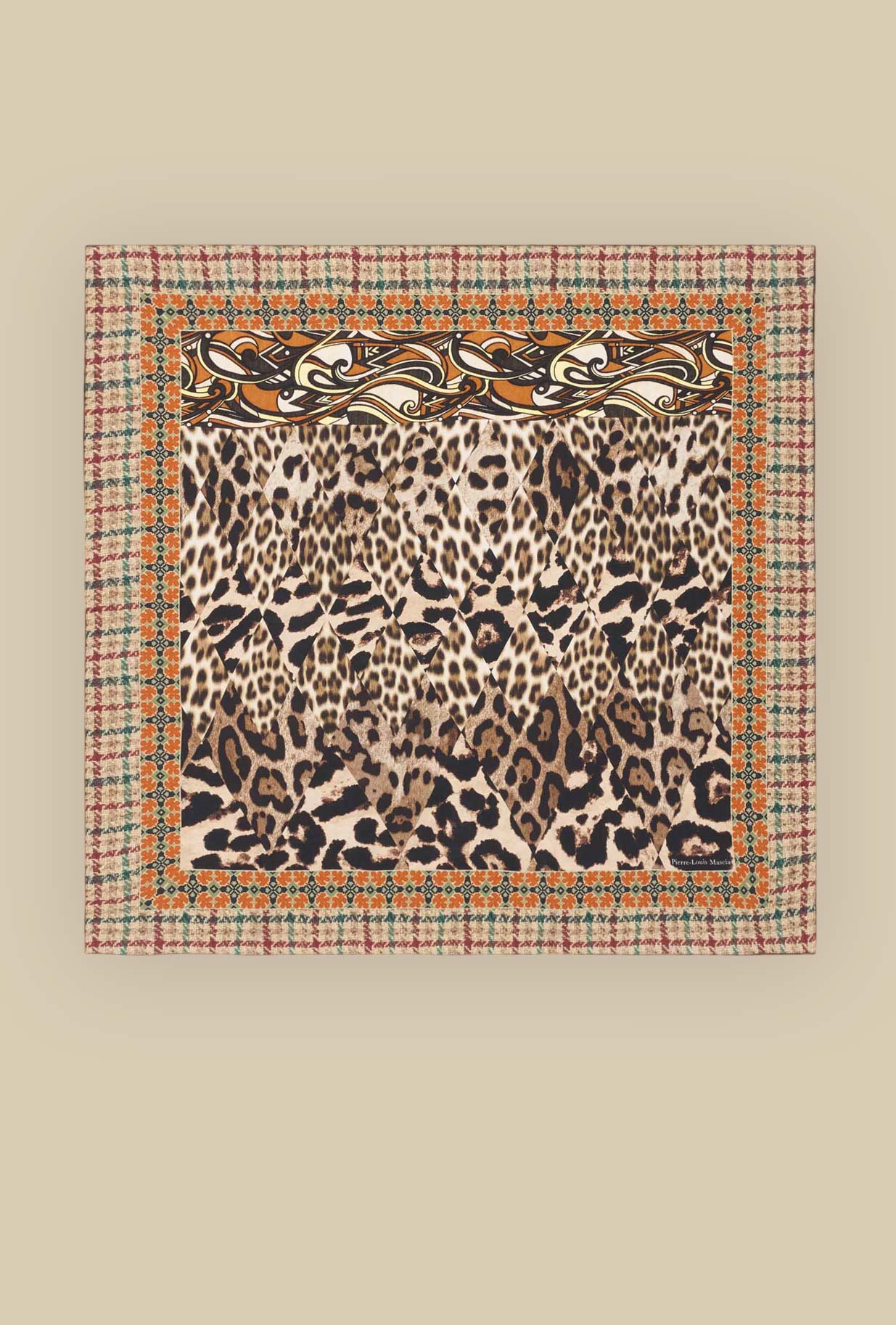Nuovo Foulard in seta 70’s Exotic Trip firmato Pierre Louis Mascia