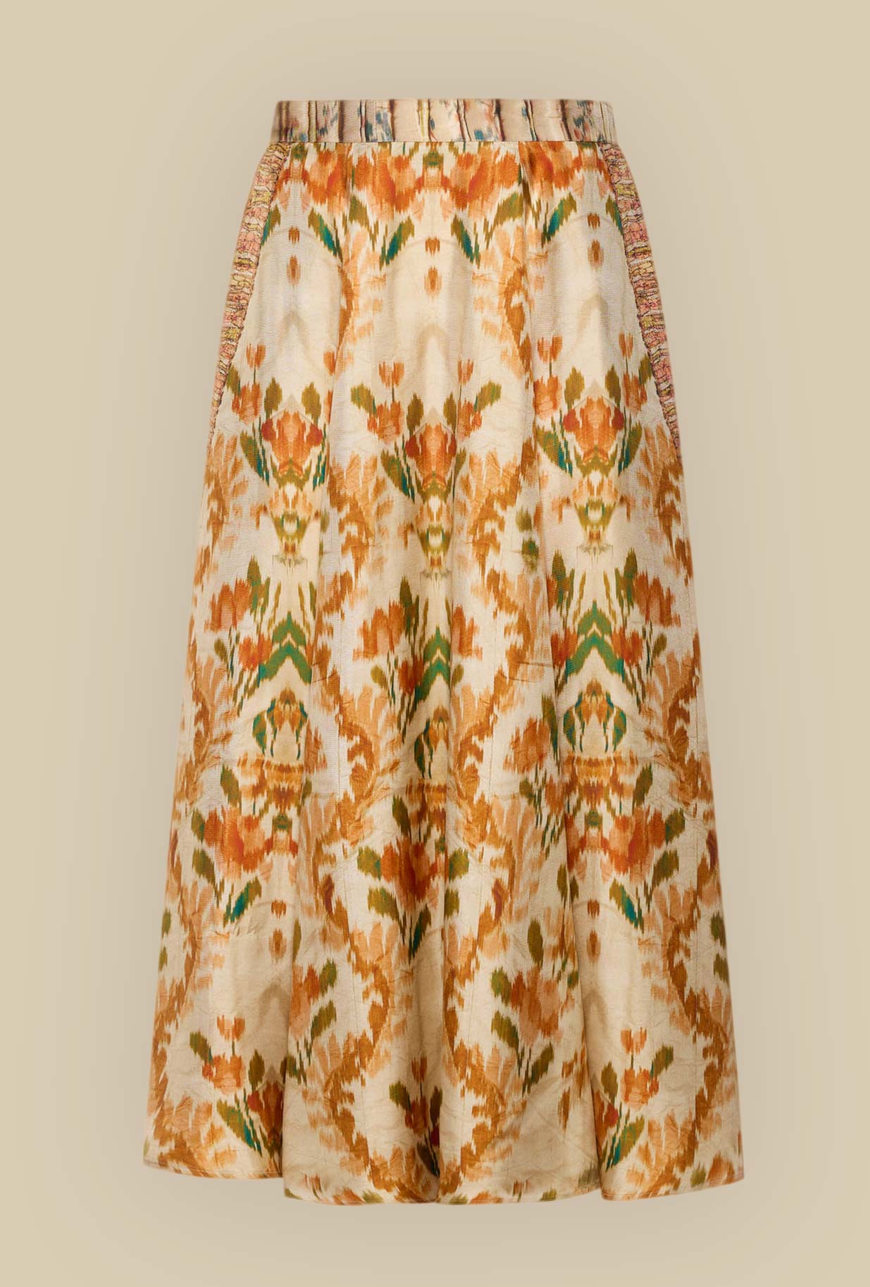 Gonna in Seta Floreal Chintz Heaven di Pierre Louis Mascia da Donna