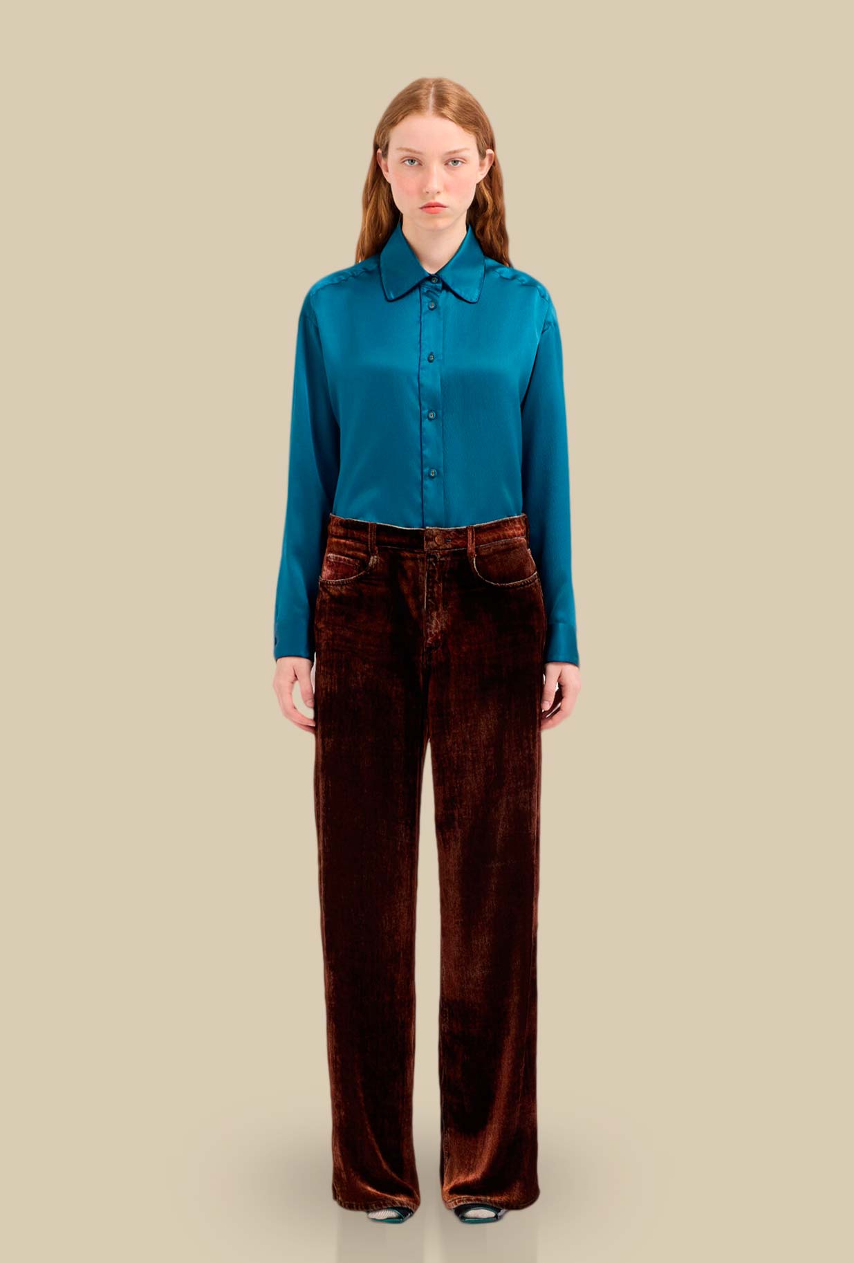 Pantalone Velvet Tobacco firmato Pierre Louis Mascia da Donna