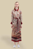 Pierre Louis Mascia Abito Chemisier Seta Passion Floral Brocade