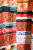 Caftano in seta di pierre louis mascia stampa paisley crochet collezione primavera estate