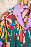 Camicia bowling in seta di pierre louis mascia per la stagione ss24 stampa floral abstract