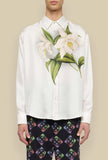 Camicia in seta organica gots di pierre louis mascia stampa iris florentina 