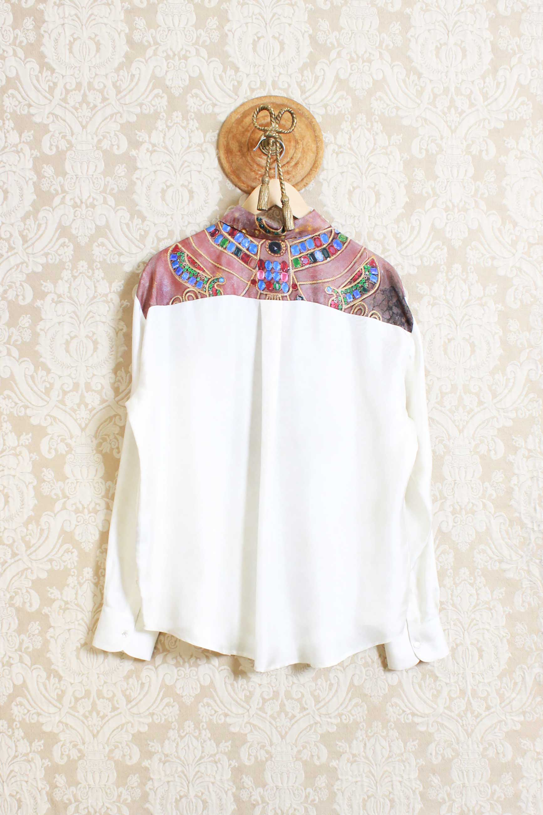camicia in seta di pierre louis mascia teasure of egypt vestibilità over