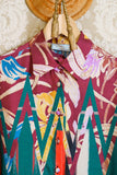 camicia slim fit in seta di pierre louis mascia fantasia flower abstract stagione ss24