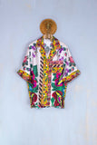 Pierre Louis Mascia Camicia Bowling in Seta Flower Blooming Galax Sarzana Boutique