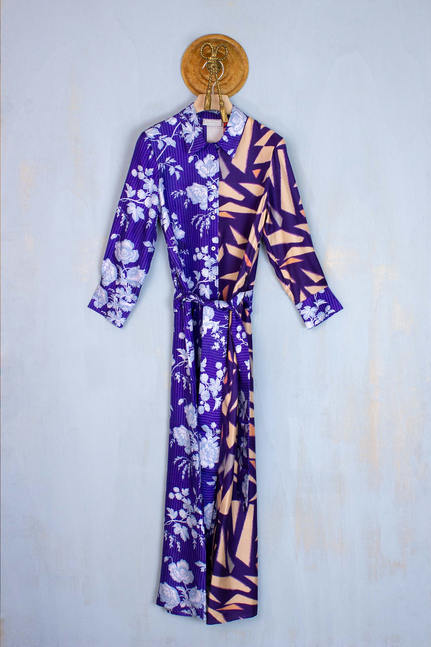 Pierre Louis Mascia Donna Abito Chemisier Seta Royal Flower