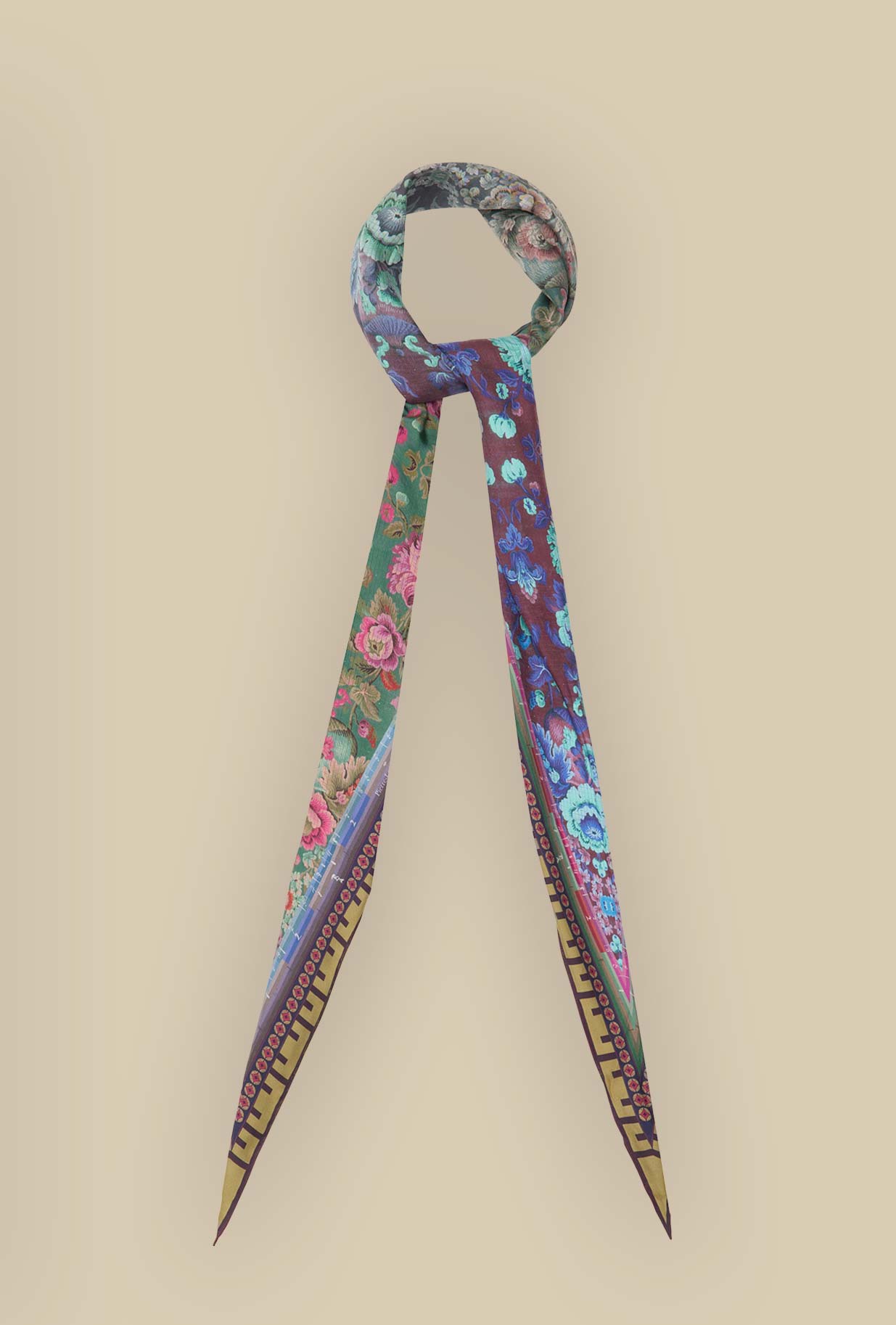 Foulard in seta Kaleidoscope Bloom di Pierre Louis Mascia