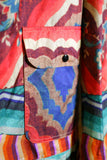 Giubbino in seta spalmata con zip stampa bohemia garden by pierre louis mascia stagione ss24