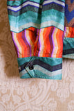 Giubbino in seta spalmata con zip stampa bohemia garden by pierre louis mascia stagione ss24