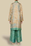 Spolverino in seta brocade di pierre louis mascia stampa malachite dream stagione ss24
