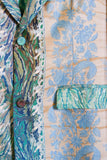 Spolverino in seta brocade di pierre louis mascia stampa malachite dream stagione ss24