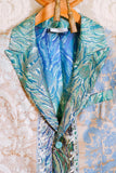 Spolverino in seta brocade di pierre louis mascia stampa malachite dream stagione ss24