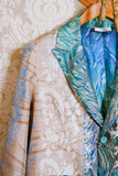 Spolverino in seta brocade di pierre louis mascia stampa malachite dream stagione ss24