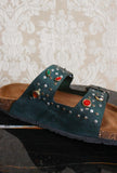 Sandalo modello birkenstock da uomo di post & Co anacapri agave studs
