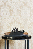 Sandalo Uomo modello birkenstock taormina black studs pelle di post & co