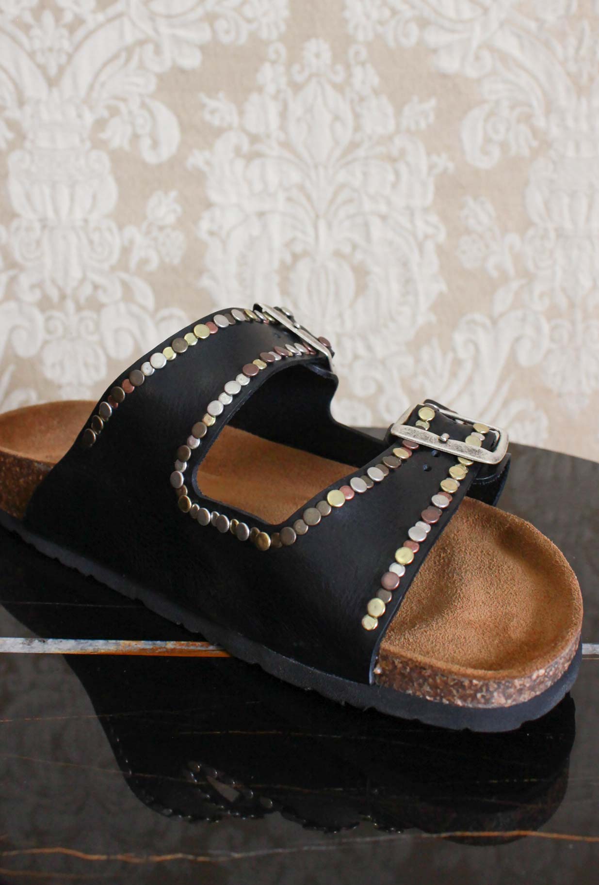 Post Co Sandalo Taormina Black Studs Galax Sarzana GalaxSarzana