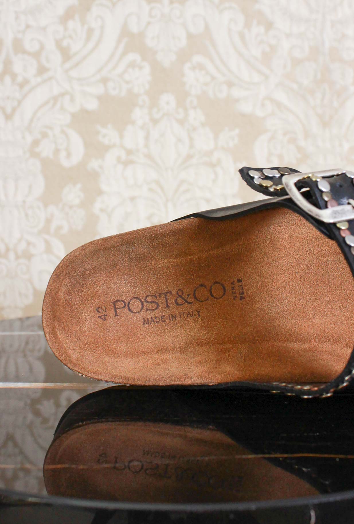 Post Co Sandalo Taormina Black Studs Galax Sarzana GalaxSarzana