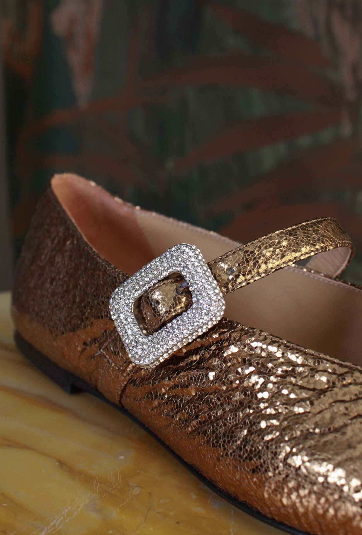 Ballerina So Chic Shiny Bronce di Prosperine di colore Choko Bronzo da donna