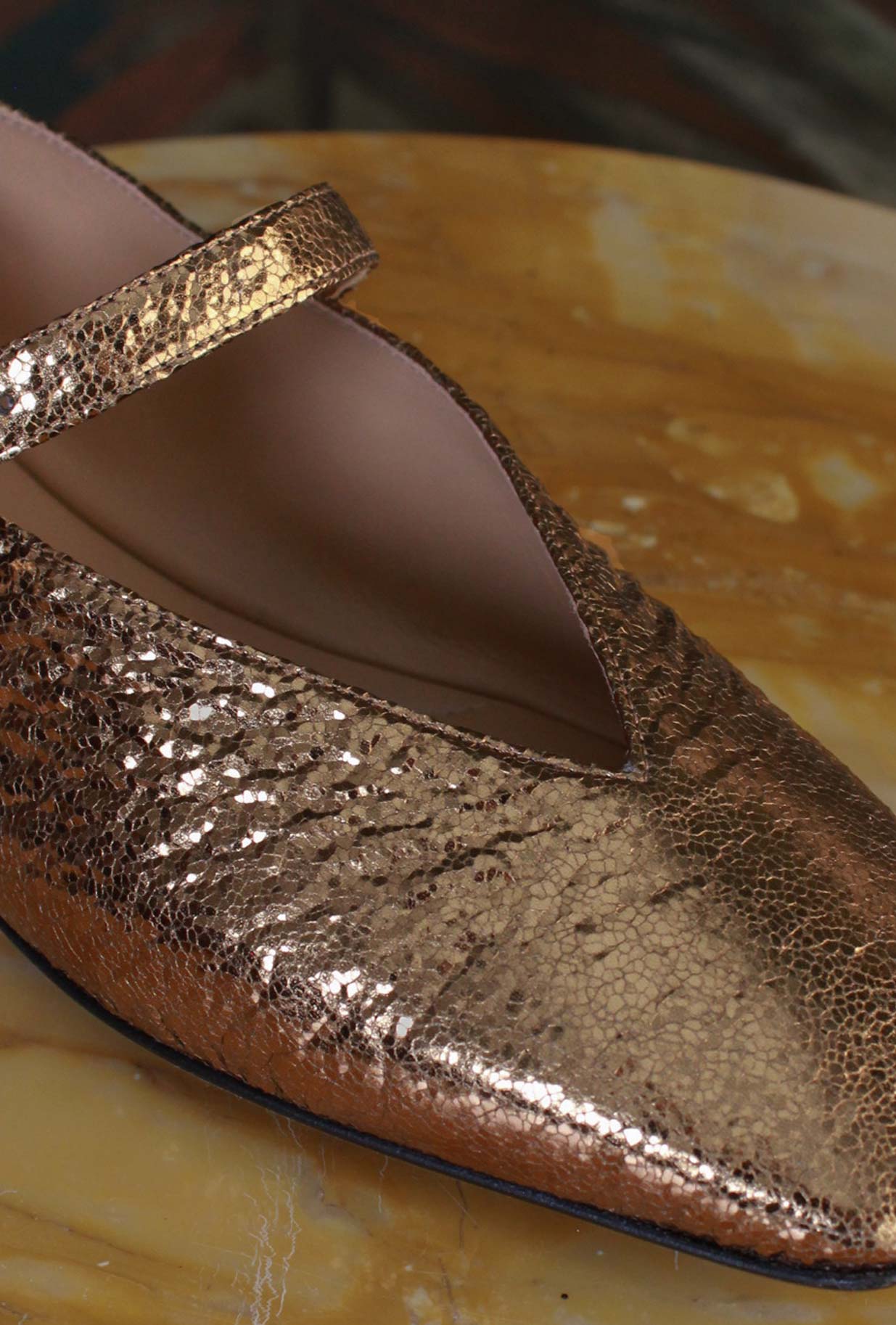 Ballerina So Chic Shiny Bronce di Prosperine di colore Choko Bronzo da donna