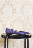 Ballerina con glitter color lilla della maison Prosperine made in italy