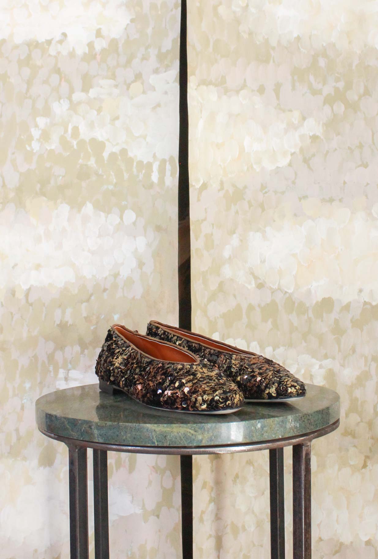 Ballerine Manhattan di Prosperine paillettes tonalità Autumn Bronze da Donna