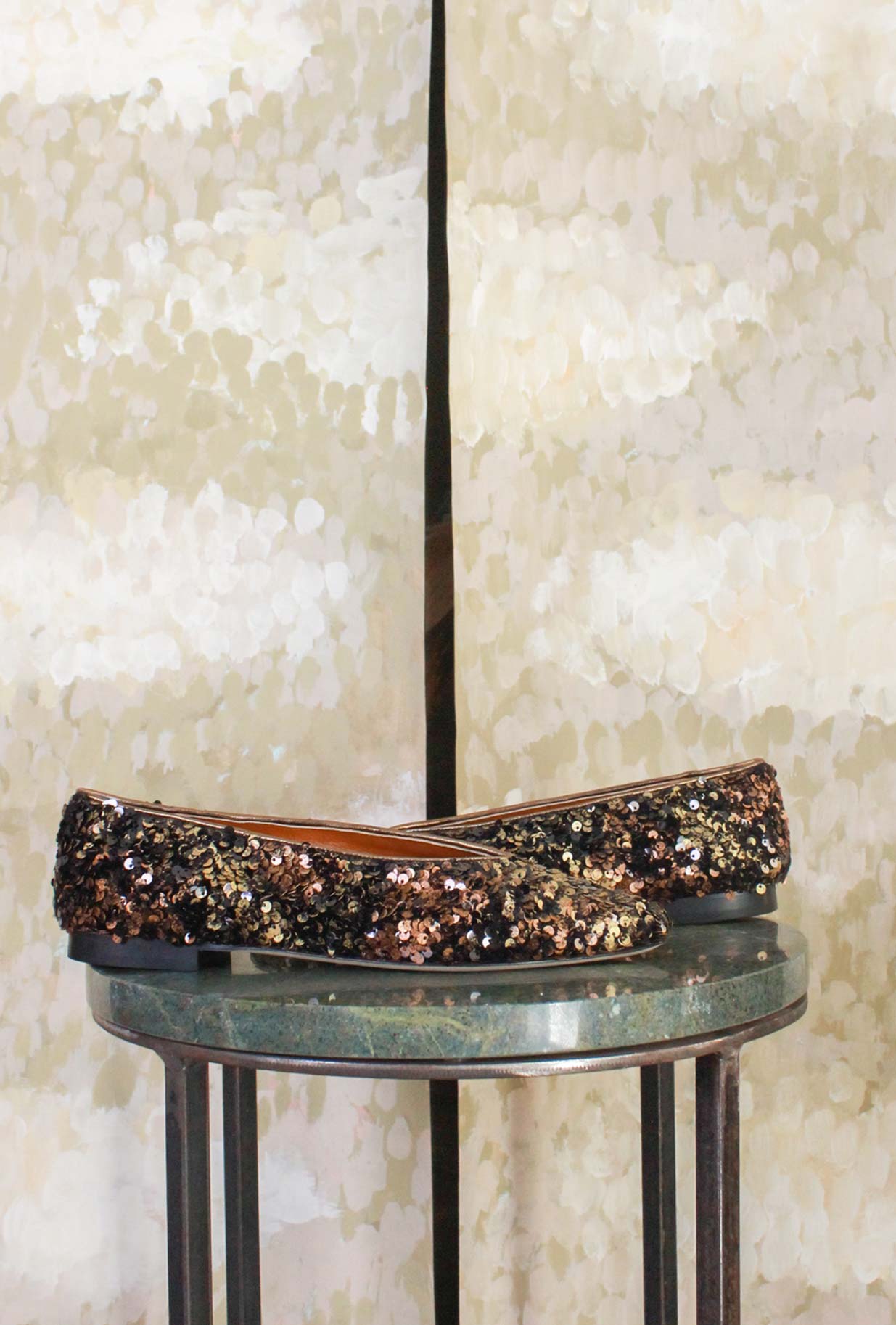 Ballerine Manhattan di Prosperine paillettes tonalità Autumn Bronze da Donna